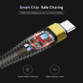 TechBot USB Type-C Cable - 2A Nylon Braided USB C Cable - QC 3.0 Fast Charge Premium Data Cable for Samsung/Xiaomi/Huawei/HTC/Infinix - 1 Meter. 