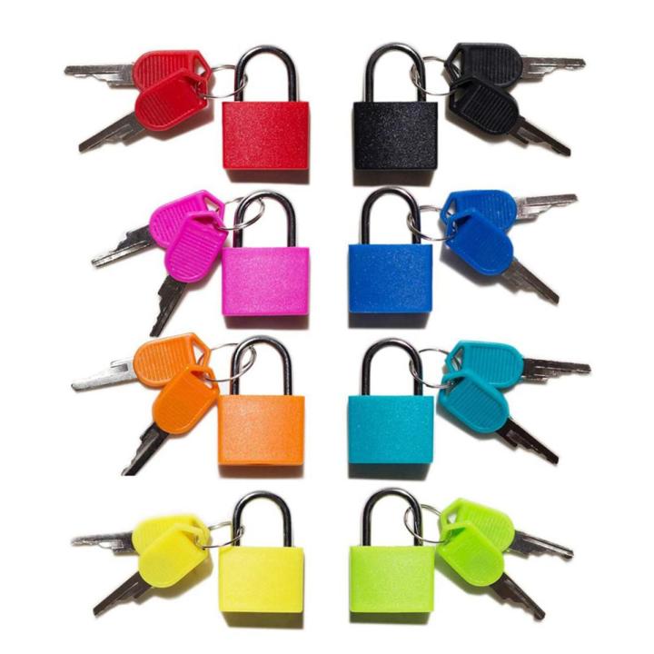 8 Pack Locks Small Padlock with Key Luggage Gym Locker Lock Mini Colorful Padlock for Outdoor School Home