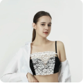 One-Piece Cleavage Cover Up Cloth For Women Tops Camisole Bra Insert Wrapped Chest Decoration Lace Transparent Tube Top 1Pcs. 