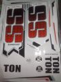 SS Sunridges TON Edition Cricket Bat Stickers [2D/Plain. 
