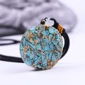 Orgonite Energy Crystal Pendant Sacred Sri Yantra Orgonite Chakra Necklace Handcraft Pendant Wealth Brings Good Luck. 