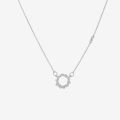 New Delicate Full Crystal Round Circlu Pendant & Necklace Ins Girl. 