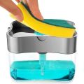 2 in 1 Soap Dispenser for Dishwasher Liquid Hold. Press Type Pump Dispenser. Easy To Use And Best For Kitchen Dish Washing Purpose Liquid Dispenser Through Pump (Multi-Color, 400 ML) with Free Sponge | Made in Pakistan | 5 years warranty. 