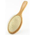 Wooden Hair Brush With Metal Bristles (Large Size) (Oval Shape) | Bamboo Wooden Hair Combs | Natural Wooden Bamboo Brush | Wooden Brush and Comb | Wood Combs For  Hair Fall | Hairbrush for Women   Men Kids | Lakri Ka Kanga Kangi | Wood Comb For Curly Hair. 