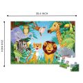 48 Pcs Jumbo Jigsaw Puzzles For Kids Animals Floor Puzzle For Teenagers Fun and Challenging Family Game (Zoo Animals). 