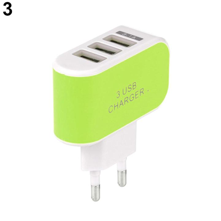 3.1A Triple USB 3 Port Wall Home Travel AC Charger Adapter for Samsung iPhone