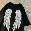 Angel Wings Personality Pattern Tshirt Men Women Hip Hop Quality T-Shirts Creativity O-Neck Tops Personality Quality T-Shirts. 