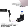 DC 5521 Male to DC 5521 Female Connector Power Adapter for Laptop Notebook, 90 Degree Right Angle Elbow. 