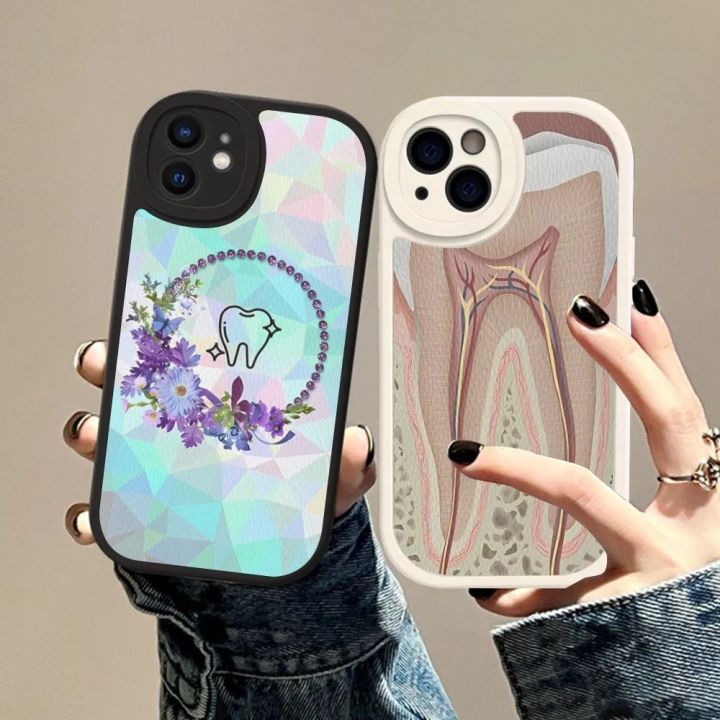 The Dentist Tooth Phone Case Hard Leather For IPhone 14 13 12 Mini 11 14 Pro Max Xs X Xr 7 8 Plus 6 6s
