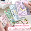 New A7 Pocket Notebook 80Sheets Loose-leaf Mini Notebook Square Horizontal Line Inner Page Diary Book Student. 