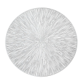 1PCS Round Placemats Restaurant Hollow PVC Decoration Meal Mat Anti-Hot Dining Table Line Mat Steak Plate Pad Silver. 