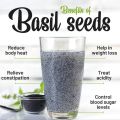 Tukh Malanga | Organic Basil seeds For Weight Loss | Tukhmalanga | Tukham Balango | Tukhume Balangu | Healthy Skin & Healthy Hair | Ocimum Basilcum 200 Gram. 