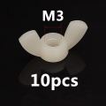 【BestGO】Plastic Nuts Nylon Wing Nuts Butterfly Nut to Fit Bolts Screws Black White M3 M4 M5 M6 M8 M10 M12 DIY Tool Kit. 