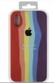 Rainbow Silicone Shock-Absorbent Back Cover Case for Apple iPhone X, XS Anti-Scratch, Dust Protection, Soft TPU Material. 