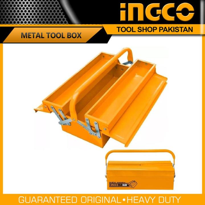 INGCO Heavy Duty  Metal Tool Box - 2 layer 370x120x163mm - ( Z-T )