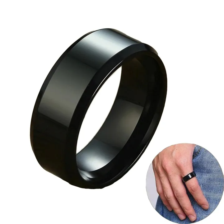Plain%20Black%20Titanium%20Challa%20Ring%20for%20Men%20and%20Boys%20-%20Image%202
