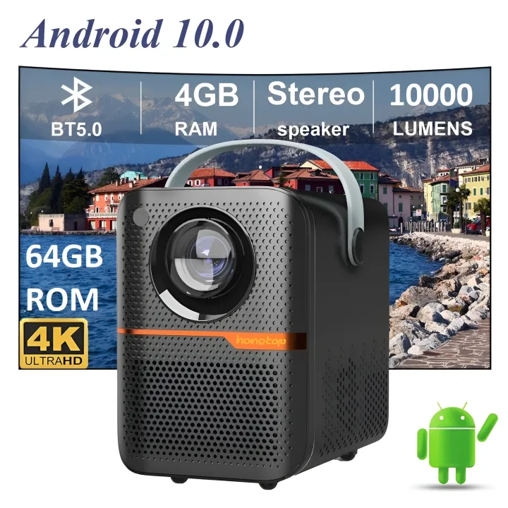 HONGTOP%20P10%20Android%20Smart%20Projector%201280*720P%204K%20WIFI%2010000%20LUMENS%204GB/64GB%20&%202GB/16GB%20BT5.0%201080P%20Home%20Cinema%20Outdoor%20Portable%20Beamer%20-%20Image%202