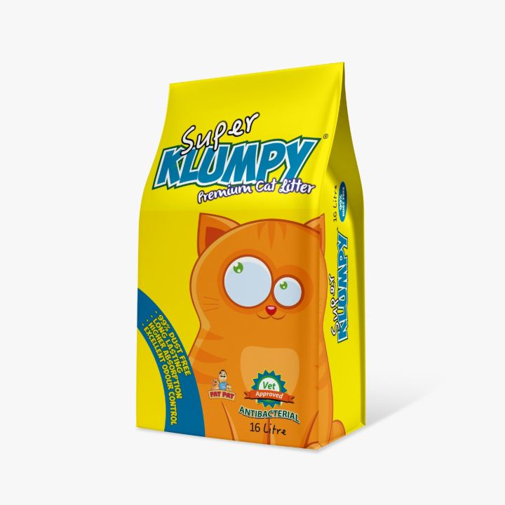 Super Klumpy Cat Litter sand Clumping Self Cleaning - 16 Litre