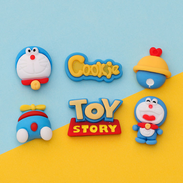 Cartoon Doraemon full body jingle head butt bell resin mobile phone case accessories shoe buckle patch diy headwear