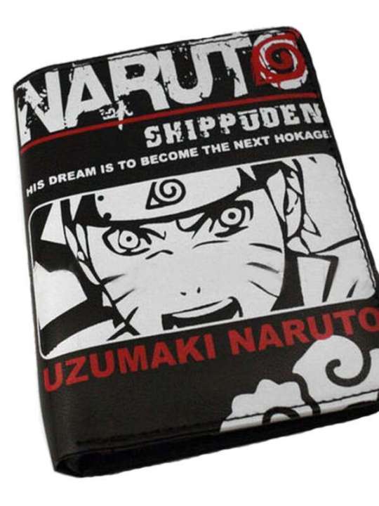 Cartoon Short anime Wallet Fire Shadow Naruto Sasuke Leather Card Bag Teenager Male and Female Students 20% Off