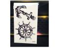 Anchor Rudder Design Flash Tattoo Body Art Temporary Tattoo Sticker. 