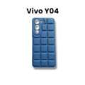 Vivo Y04 4G Cover Soft Matte Silicon Puffer Down Jacket Box Design Camera Protection Phone Case For Vivo Y04 4G. 