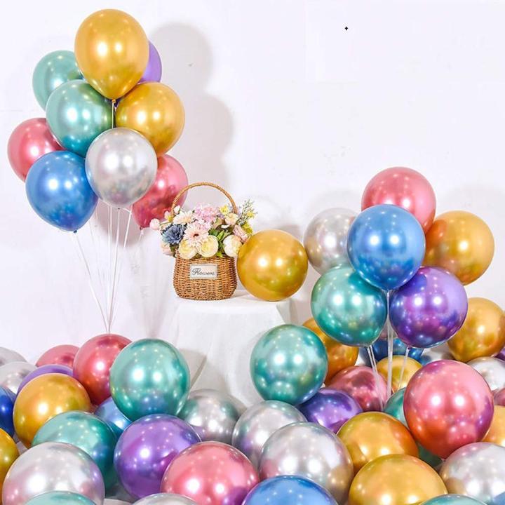 Pack of 30 Pcs High Quality Metallic Chrome Balloons | Balloons for ...