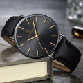 Mens Watches Top Luxury Brand Ultra thin Wrist Watch Men Watch Blue Glass Men's Watch Clock relogio masculino erkek kol saati. 