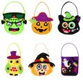 Ornament Props Non-woven Fabric DIY Halloween Candy Bag Bat Pumpkin Bag DIY Trick or Treat Bag Handbag Trick Or Treat Pumpkin Handbag Party. 
