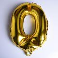 Golden And Silver Foil Balloons 32 Inches Big Numbers For Birthday Helium Digits Bunting Hanging Banner Party 0 to 9 Price is Per Piece Included Pipe To Inflate. 