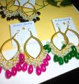 2pcs, Metal UV Resin Jhumka Earrings / Bezel/ Jhumka Base, about 50mm, DIY Customize Art & Craft.. 