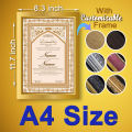 Customized Nikkah Frame Certificate with Premium Frame, Personalized Nikah Certificate A4 Size for Weddings, Premium High-Quality Nikkah Signature Certificate, Perfect Wedding Gift, Beautifully Crafted wedding Gift. 