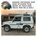 Thailand Side Door pair of Sticker Suzuki Potohar Jeep. 