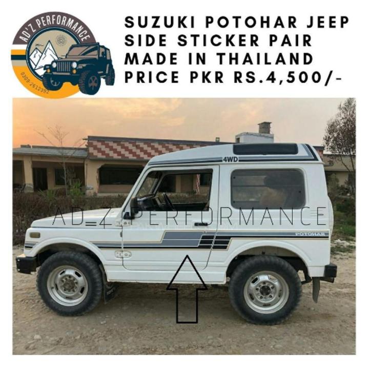 Thailand Side Door pair of Sticker Suzuki Potohar Jeep