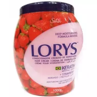 Lorys Keratin + Strawberry Hair Cream, For Dry AND BRITTLE HAIR 1000GM ...