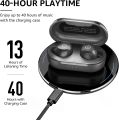 TOZO NC9 Hybrid Active Noise Cancelling Wireless Earbuds, in Ear Headphones IPX6 Waterproof Bluetooth 5.3 Stereo Earphones, Immersive Sound Premium Deep Bass Headset Matte Black. 
