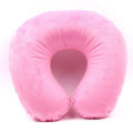 Flocking Plush Fabric Cover Inflatable Pillow Outdoor Travel Cushion U-Shaped Pillow Neck Pillow Travel Accessories Nap Pillow. 