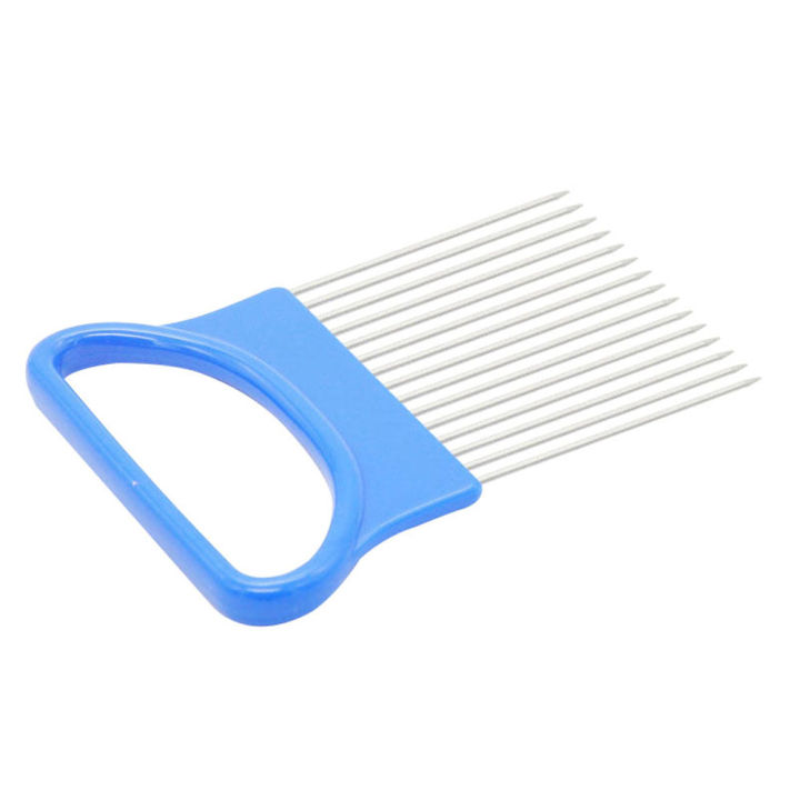 Stainless Steel Onion Holder Slicer Vegetable Cutter Home Kitchen Gadget Tool