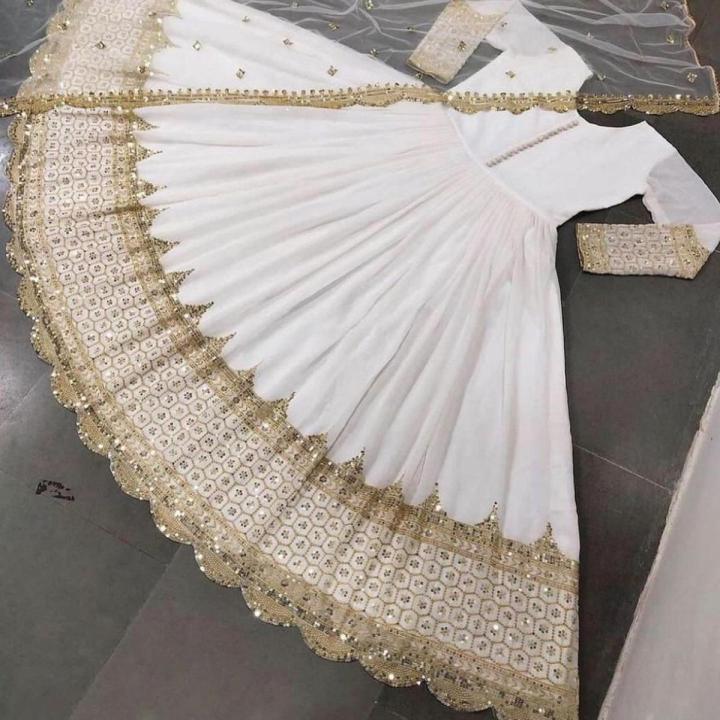 Stitched Chiffon Sequence Embroidery 3-Piece Maxi with Chiffon Dupatta