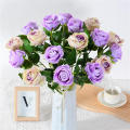 Valentine's Day Artificial rose Lifelike Beautiful Single rose  flower Silk rose for Wedding Valentine's Day gift Home decoration Table setting Hall decoration. 