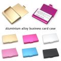 Wholesale Fashion Business Card Holder Aluminum Alloy Box Card Organizer Women Men Metal Credit Cards Case Thin Purse Wallet. 