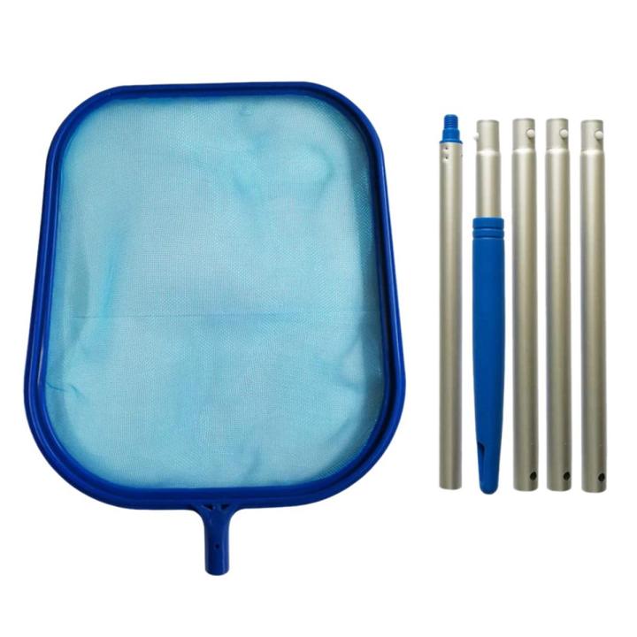 6-Piece Swimming Pool Net Telescopic Pole Leaf Net Swimming Pool Cleaner Supplies Home Use