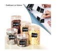 Reusable Chalkboard Labels, Pantry and Storage Chalk Stickers for Mason Jars, Spice, Glass, Bottles, Containers & Canisters, 24pcs Large Decorative Waterproof Blackboard Vinyl Set. 