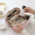 Multifunctional Portable Large Capacity Travel Cosmetic Bag with Handle Makeup Organizer Bag Storage Makeup Bag Waterproof PU Leather Travel Toiletry Bag for Women. 