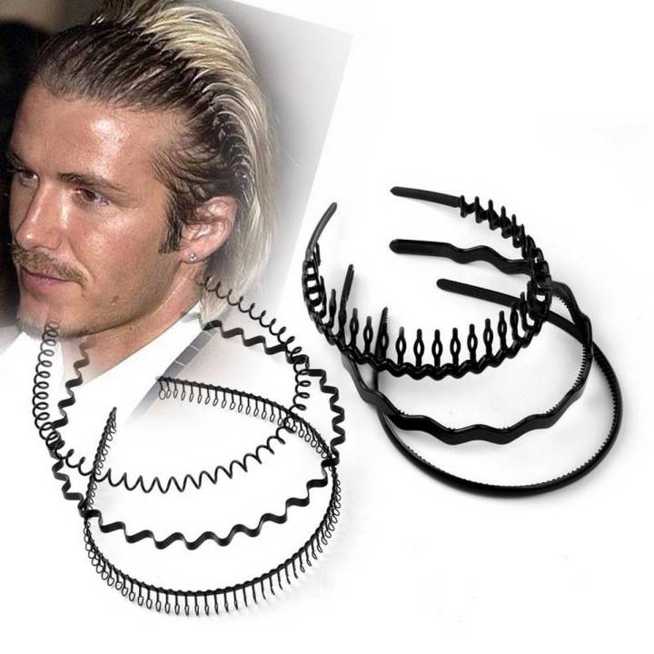 Simple Hair Accessories 1Pcs Women And Handsome Men Supplies Black Wave Shape Headbands Ornaments Hair Clip Hair Hoop