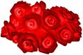 LED Red Rose Flower Fairy Lights, battery powered with 10 led. 