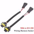 2Pcs 9006 To H11 H8 Headlight Fog Light Conversion Connector Wiring Harness Plug Cable Socket Connector Repair Kit. 