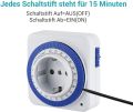 Mechanical Timer Socket 24 Hours Analogue Timer with 96 Segments (15 Minutes), for Lamps, Coffee Machines, 16 A/3500 W, CE , Pack of 2  A R1295 SOCCKET. 