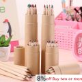 Child 12 Color Pencil Crayons Set Cute Japanese Korean Stationery Drawing Art Gag Tool Colored Pen for School Supplies 2022 Pens. 