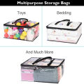 Transparent Clothes Storage Bag Organizer with Reinforced Easy Carry Handle Folding Storage Bag For Wardrobe, Comforter, Blanket, Bedding. 